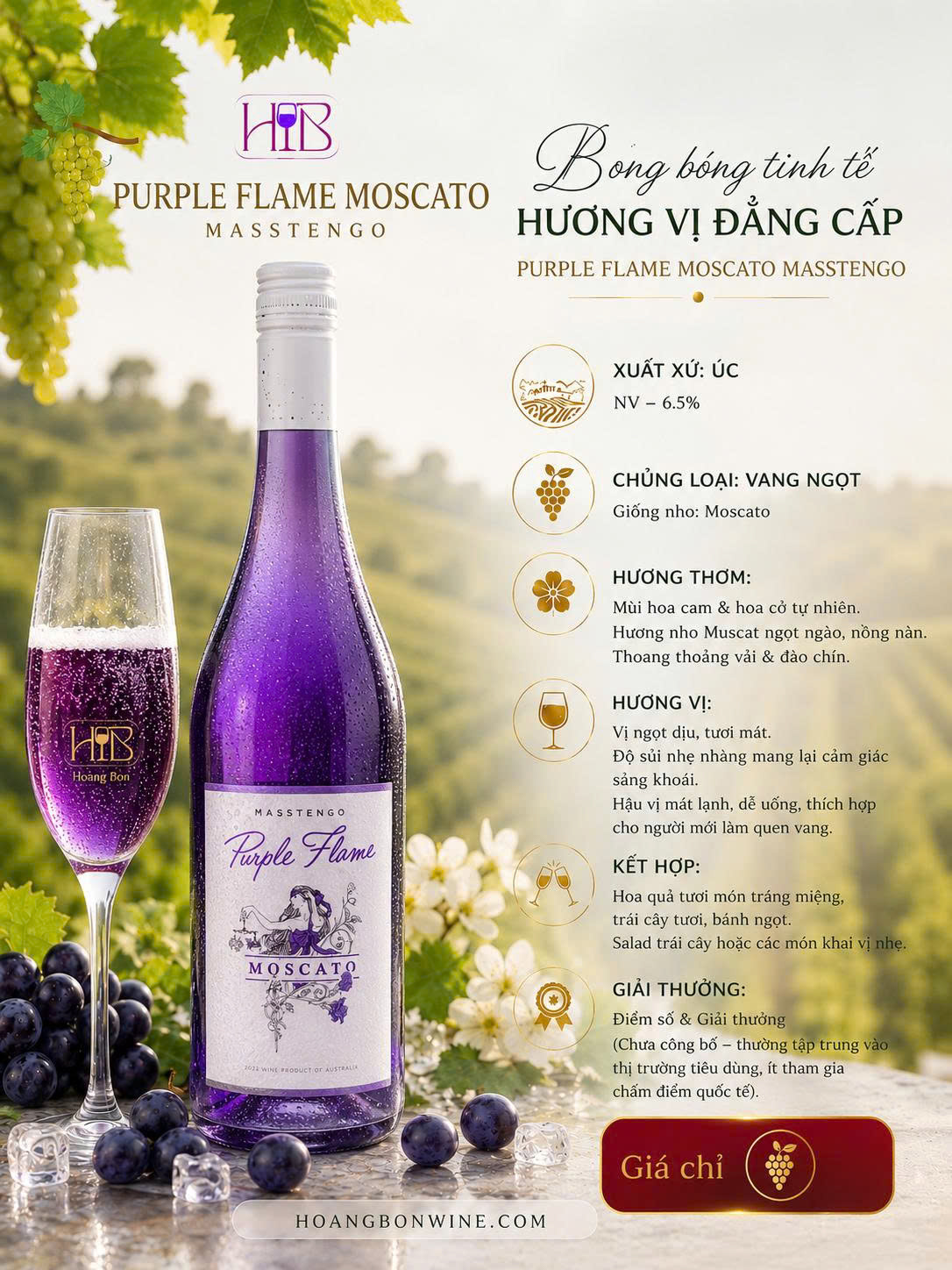 Rượu Vang Tím Mocasto Cao Cấp Từ Úc